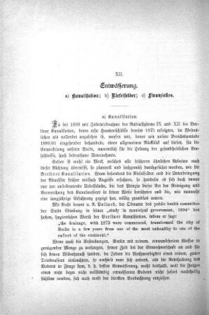 XII. Entwässerung