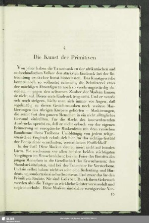 4. Die Kunst der Primitiven