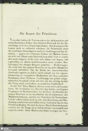 4. Die Kunst der Primitiven