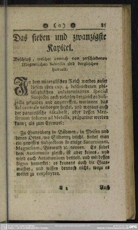 Das sieben und zwanzigste Kapitel