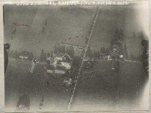 Grashof an der Straße Schleißheim - Dachau (mit Einzeichnungen) (900 m)