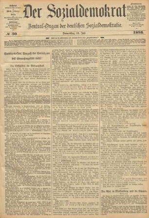 No 30. Donnerstag, 23. Juli 1885.