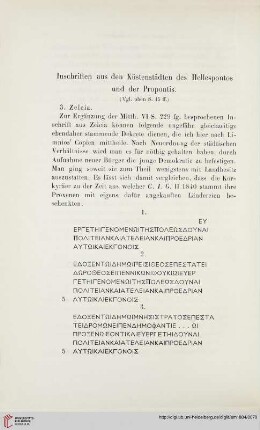 9: Inschriften aus den Küstenstädten des Hellespontos und der Propontis, [2]