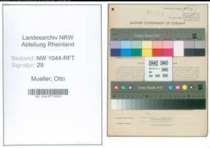 Entnazifizierung Otto Mueller , geb. 26.02.1913 (Betriebschemiker)