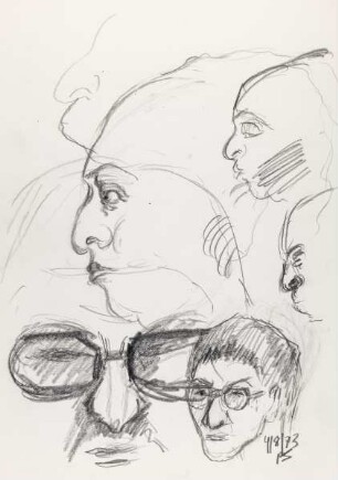 Portrait-Studien mit Brille