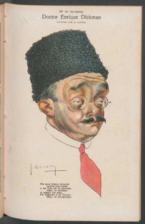 Doctor Enrique Dickman, Diputado por la Capital - [Retrato] : De mi Guignol