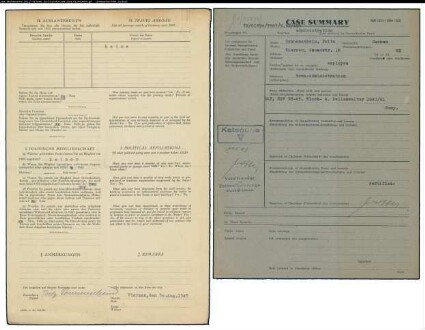 Entnazifizierung Fritz Sonnenschein , geb. 19.11.1902 (Kaufm.angest.)