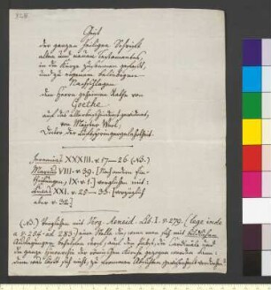 Brief von Sachsen-Gotha und Altenburg, August Prinz von an Goethe, Johann Wolfgang von