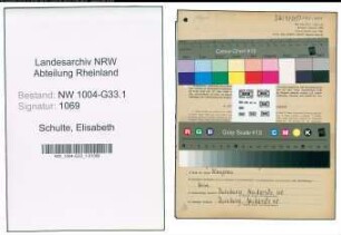 Entnazifizierung Elisabeth Schulte , geb. 20.11.1885 (Lehrerin)