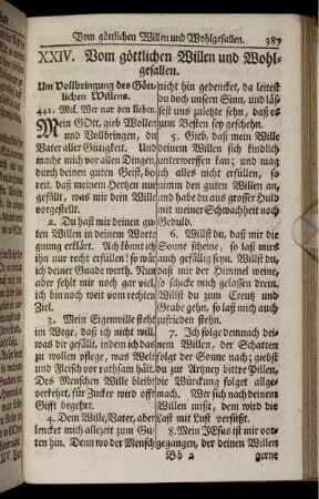 XXIV. Vom göttlichen Willen und Wohlgefallen.