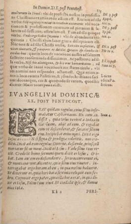 Evangelivm Domincae XXI. Post Pentecosten.