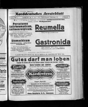 Jahrgang 1926, Hamburg, den 11. April 1926, Nummer 15