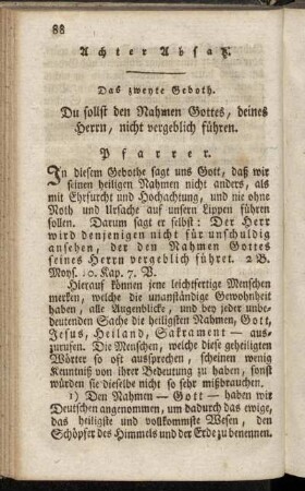 Das zweyte Geboth.