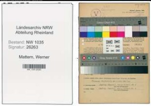 Entnazifizierung Werner Mattern , geb. 21.01.1922 ()