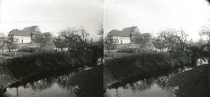 Oberdorf mit Wohnhaus (sog. Weigertsberg), Rumburger Str. 134 (links). Blick über die Mandau