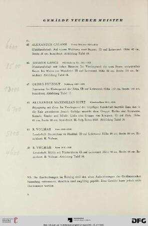 Gemälde neuerer Meister (Nr. 45-50)
