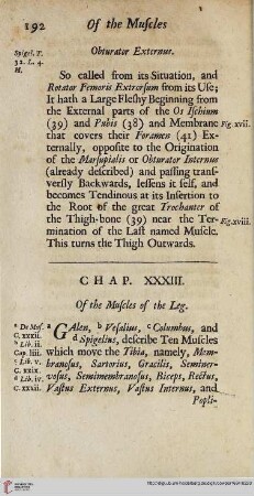 Chap. XXXIII: Of the Muscles of the Leg