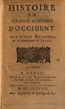 Histoire Du Grand Schisme D'Occident, 1