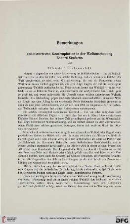 Die ästhetische Kontemplation in der Weltanschauung Eduard Stuckens