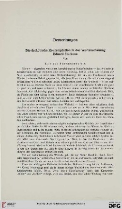 Die ästhetische Kontemplation in der Weltanschauung Eduard Stuckens