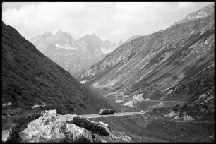 Arlberg: Arlberg Pass, Westauffahrt vom Pass aus