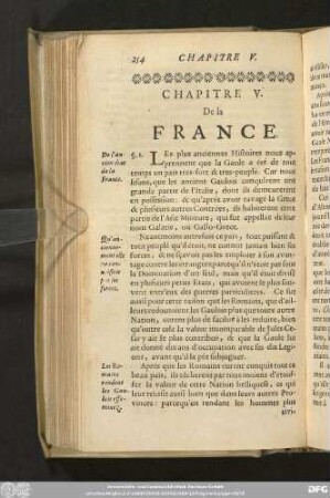 Chapitre V. De la France.