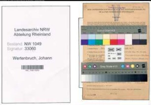 Entnazifizierung Johann Wertenbruch , geb. 07.06.1908 (Sparkasseninspektor)