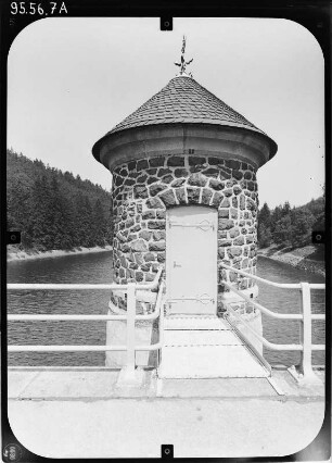Neustadt/Harz. Talsperre Neustadt (1904-1905). Staumauer. Schieberhaus