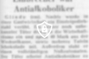 EInbrecher war Antialkoholiker
