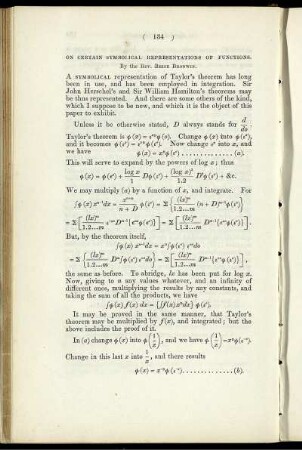 On certain symbolical representations of functions.