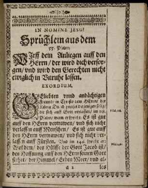 Sprüchlein aus dem 55. Psalm
