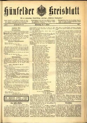 Ausgabe vom Donnerstag, den 07. Januar 1915.