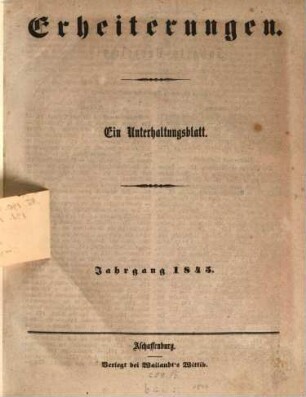 Erheiterungen. 1845