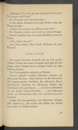 Falsche Auskunft