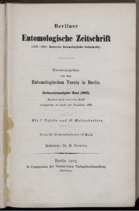 26: Berliner entomologische Zeitschrift