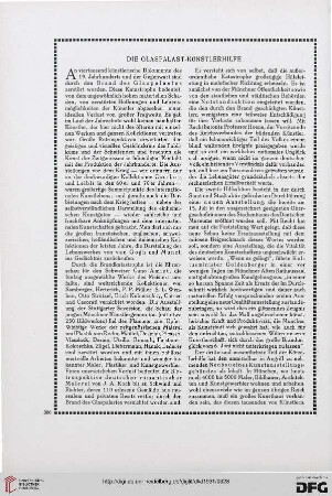 Die Glaspalast-Künstlerhilfe