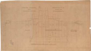 Pfann, Paul; Aschaffenburg; Ludwigsbrunnen - Fundamente (Schnitt)