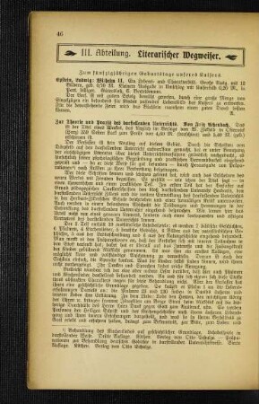 Literarischer Wegweiser