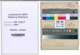 Entnazifizierung Johann Maeder , geb. 28.02.1894 (Kriminalsekretaerin)