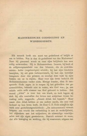 II. Madoereesche godsdienst en wijsbegeerte