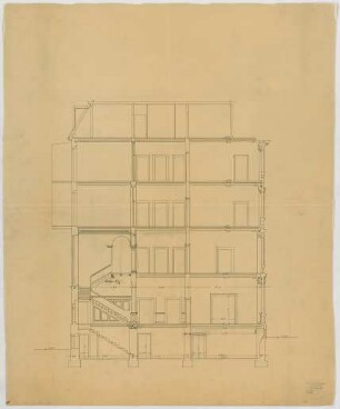 Thiersch, Friedrich von; München, Türkenstr.; Haus Neresheimer - Schnitt