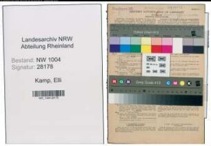 Entnazifizierung Elli Kamp , geb. 31.10.1914 (Arbeiterin)