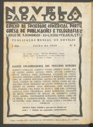 1929,1,6: 1 ano, no. 6 (julho de 1929)