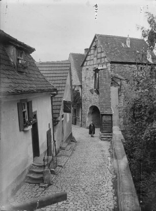 Dettelbach, Brücker Tor : Dettelbach. Gasse am Brücker Tor