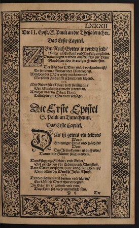Die II. Epist. S. Pauli an die Thessalonicher.