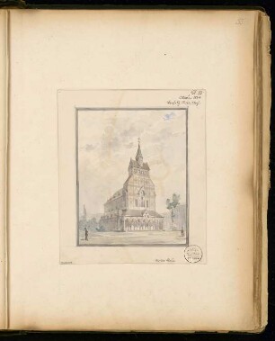 Interimskirche Monatskonkurrenz Oktober 1874: Perspektivische Ansicht
