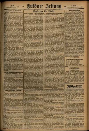 Zweite Ausgabe vom Sonntag, den 07. Februar 1926.