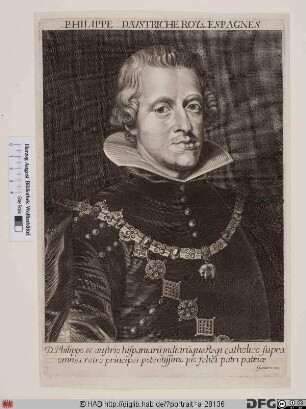 Bildnis Philipp (Felipe) IV., König von Spanien (reg. 1621-65)