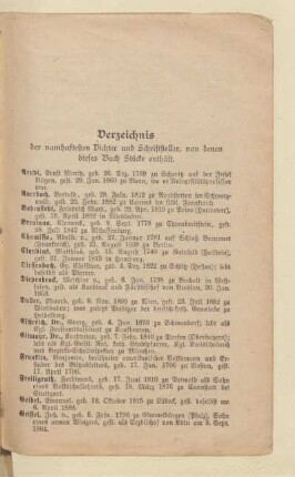 Verzeichnis der namhaftesten Dichter und Schriftsteller