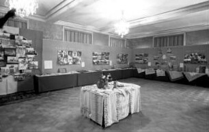 Freiburg: Hotel Europäischer Hof; rumänische Ausstellung; Ecke mit Fototafeln